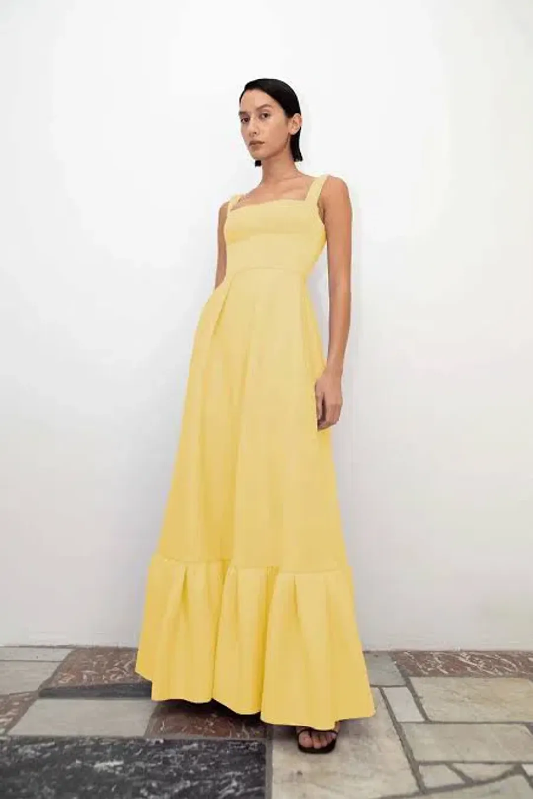 Rachel Gilbert Cora Gown in Yellow Size AU 8 for rent on The Volte - main image
