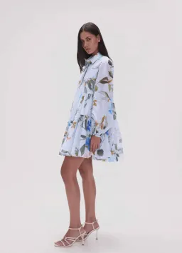 Aje Georgia Smock Mini Dress Print Size AU 8  for rent on The Volte - image 2