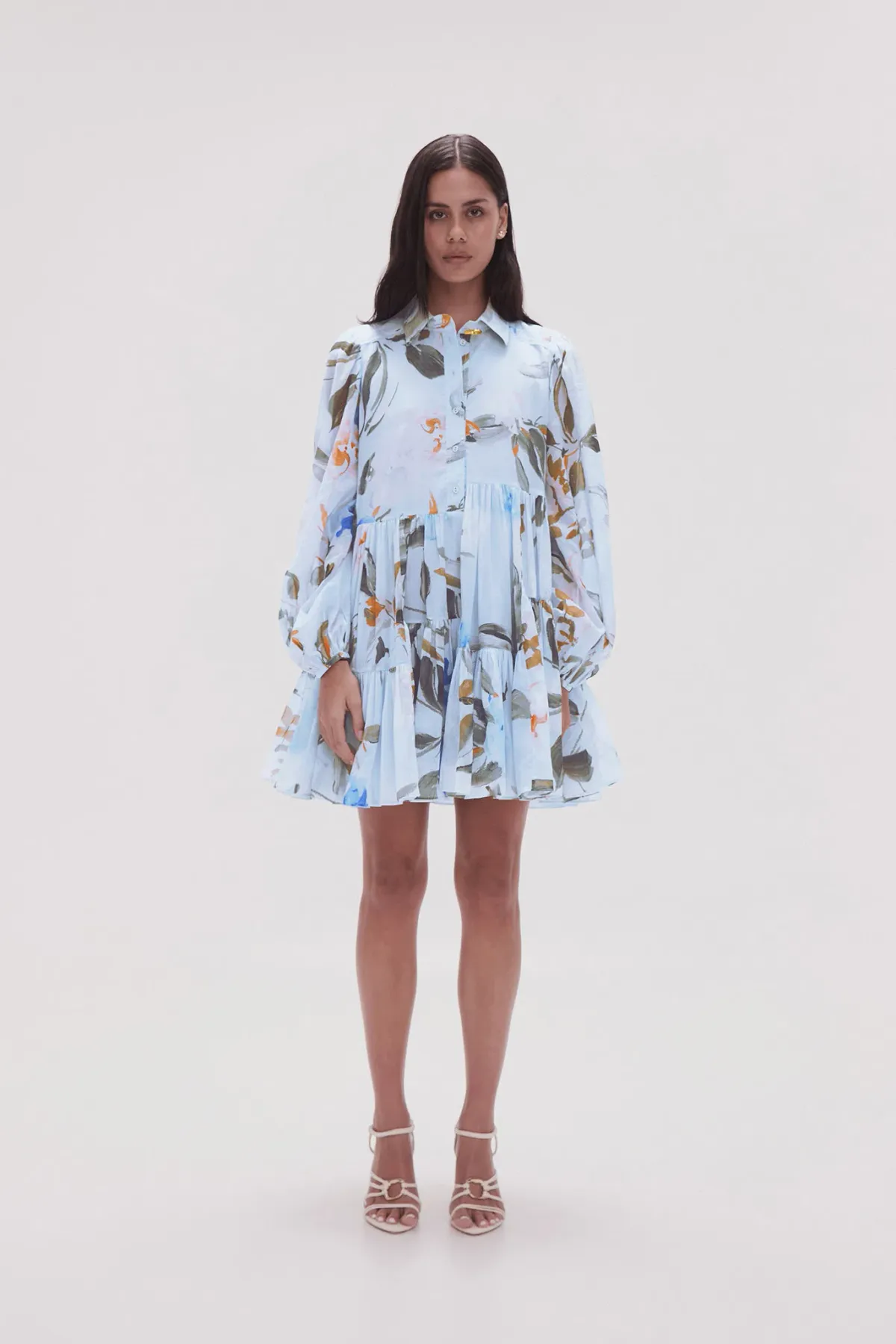 Aje Georgia Smock Mini Dress Print Size AU 8  for rent on The Volte - main image