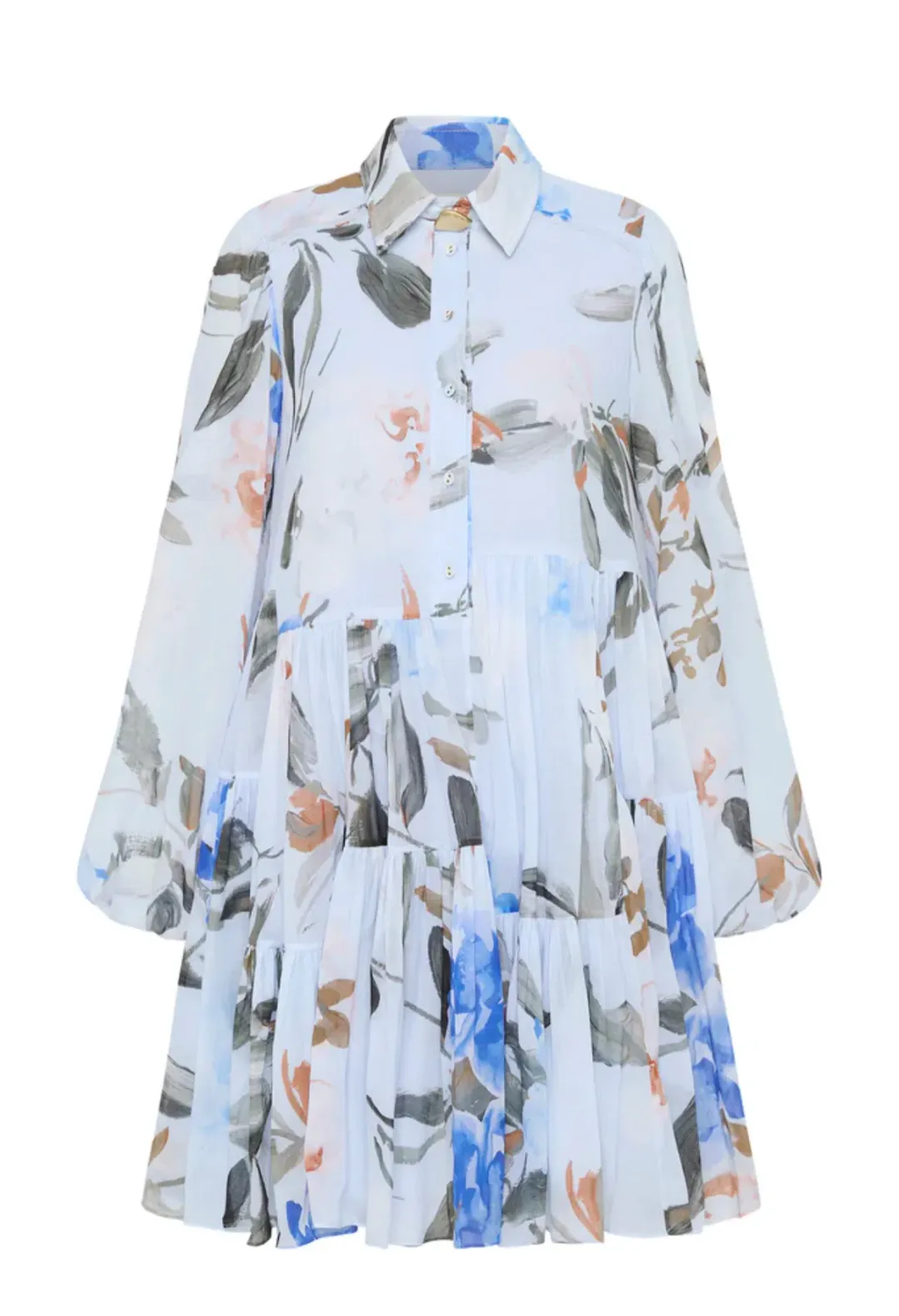 Aje Georgia Smock Mini Dress Print Size AU 8  for rent on The Volte - main image