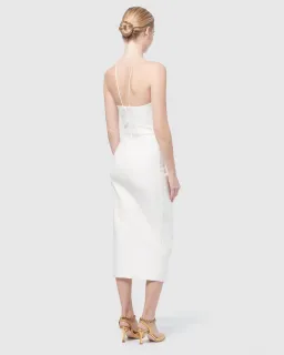 Manning Cartell Canvas Raffia Midi Dress White Size AU 6 for rent on The Volte - image 3