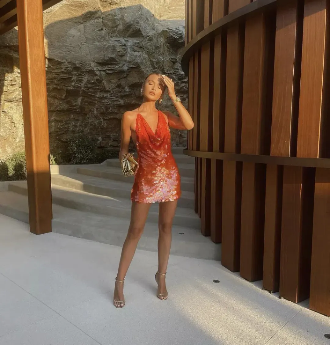 Rat & Boa Malika Dress Orange Size AU 8 for rent on The Volte - main image