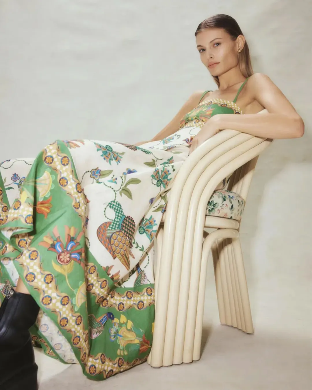 Alemais Birdie Sundress Midi Dress Multi Size 8 for rent on The Volte - main image