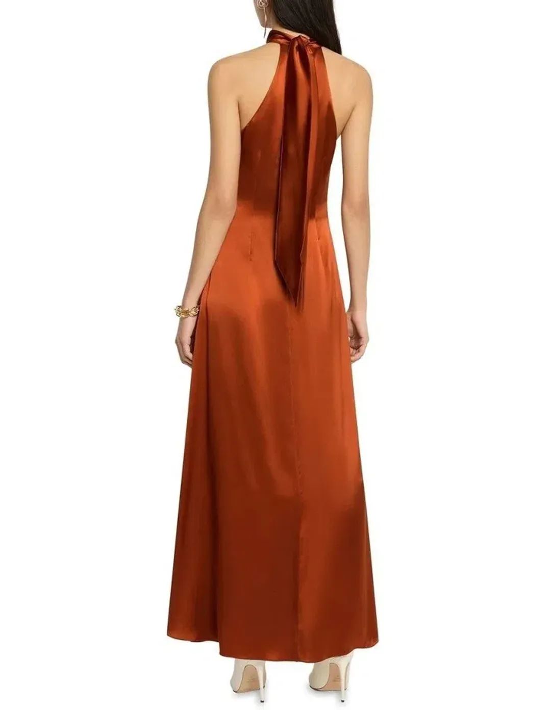 Sass & Bide Forever Now Silk Dress Brown Size 6 for rent on The Volte - main image
