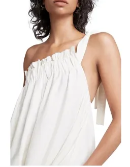 Aje Rarity One Shoulder Midi Dress White Size 10 for rent on The Volte - image 2