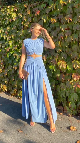 Bec & Bridge Minx Top & Skirt Set Dusk Blue Size 12 for rent on The Volte - image 3