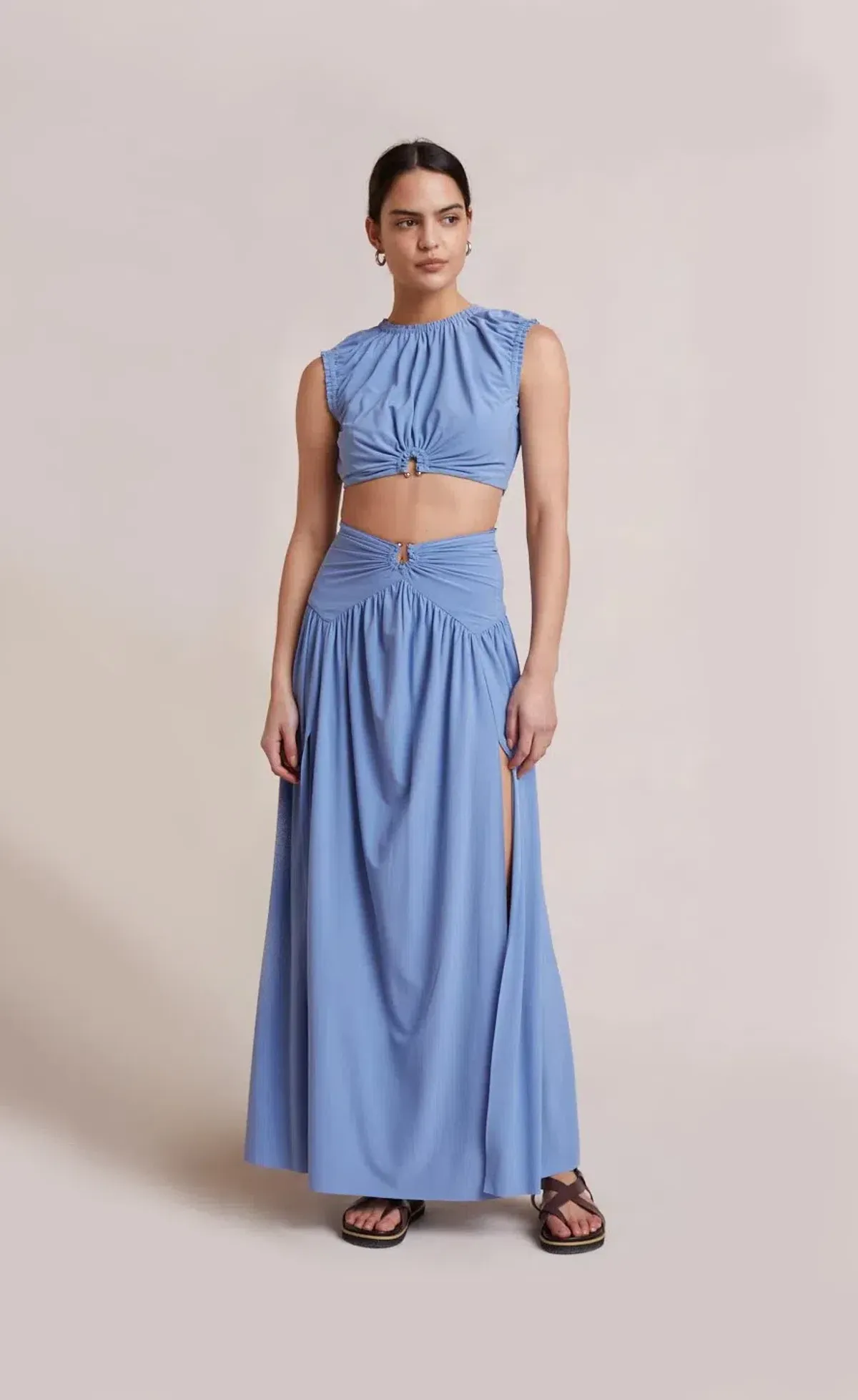 Bec & Bridge Minx Top & Skirt Set Dusk Blue Size 12 for rent on The Volte - main image