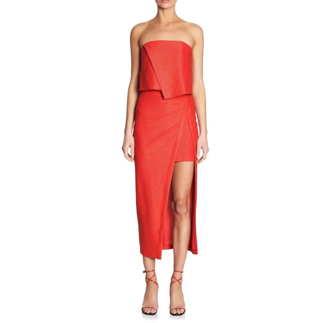 Manning Cartell Marvellous Creations Crop Bustier and Skirt Set Red Size 4/6 for rent on The Volte - main image