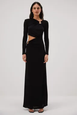 Misha Akari Gown Black Size 8/S for rent on The Volte - image 1