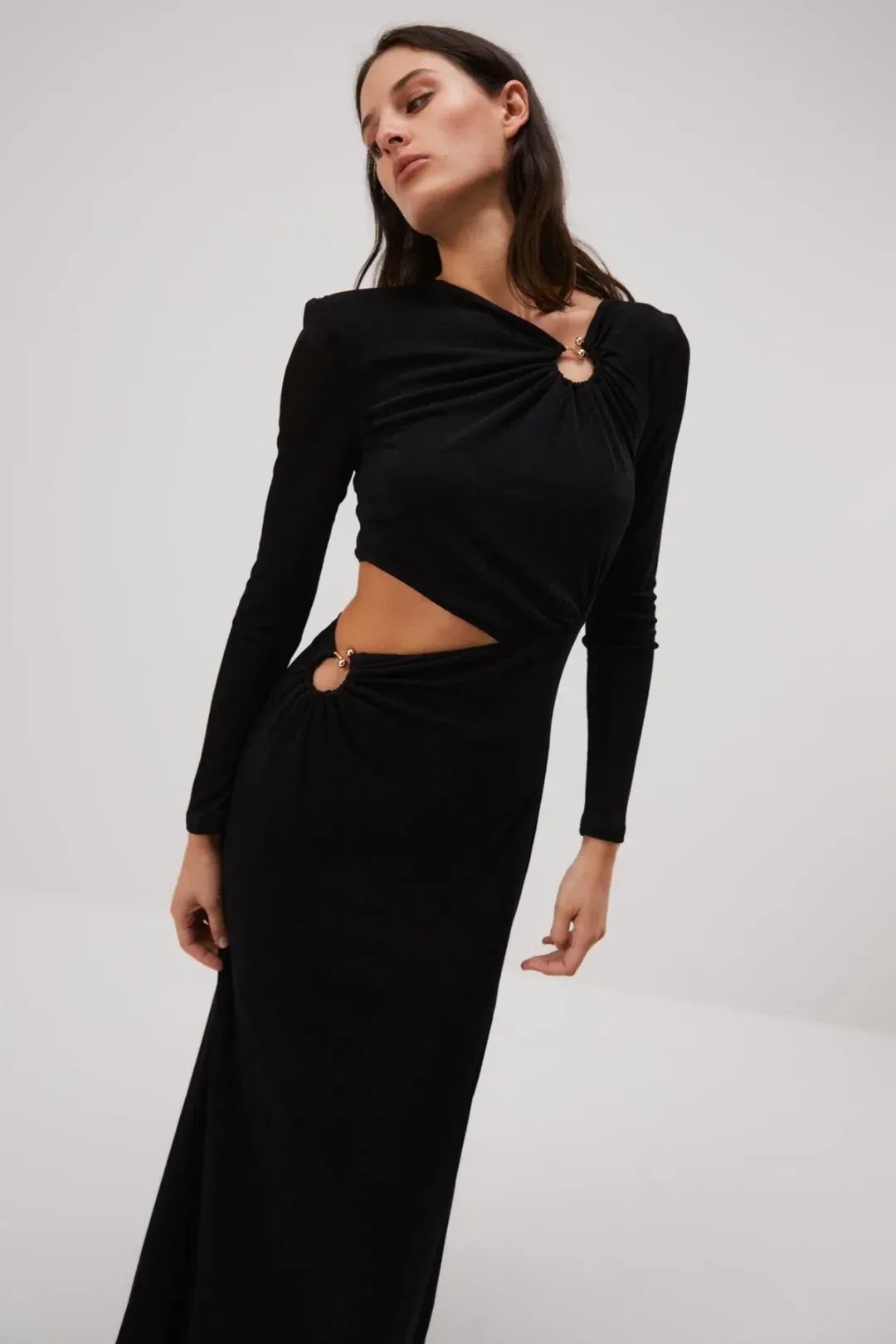 Misha Akari Gown Black Size 8/S for rent on The Volte - main image