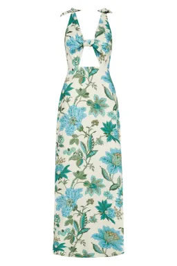Sir Alexandre Tie Midi Dress Floral Size 8 for rent on The Volte - image 6