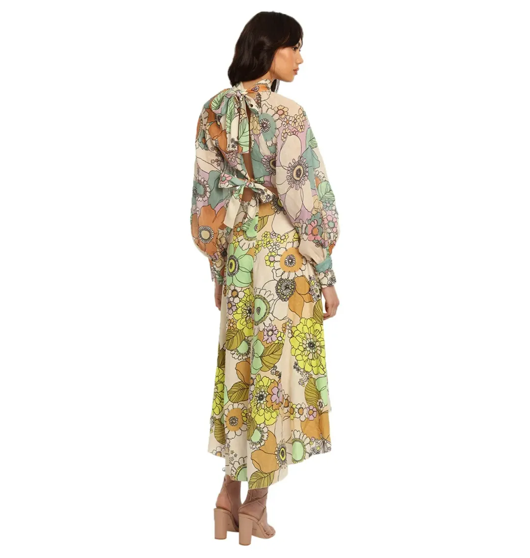 Alemais Farrah Maxi Dress Multi Floral Size AU 10 for rent on The Volte - main image