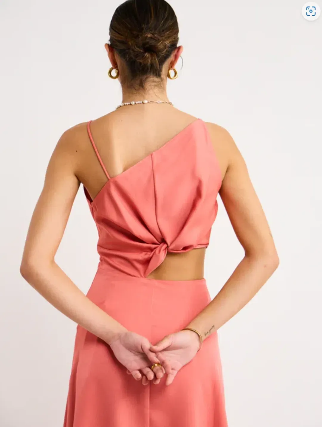 One Fell Swoop Essence Maxi Dress grapefruit Size 10 for rent on The Volte - main image