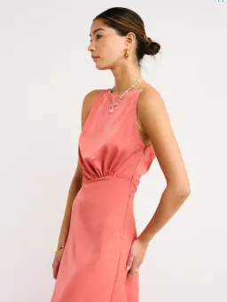 One Fell Swoop Essence Maxi Dress grapefruit Size 10 for rent on The Volte - image 3