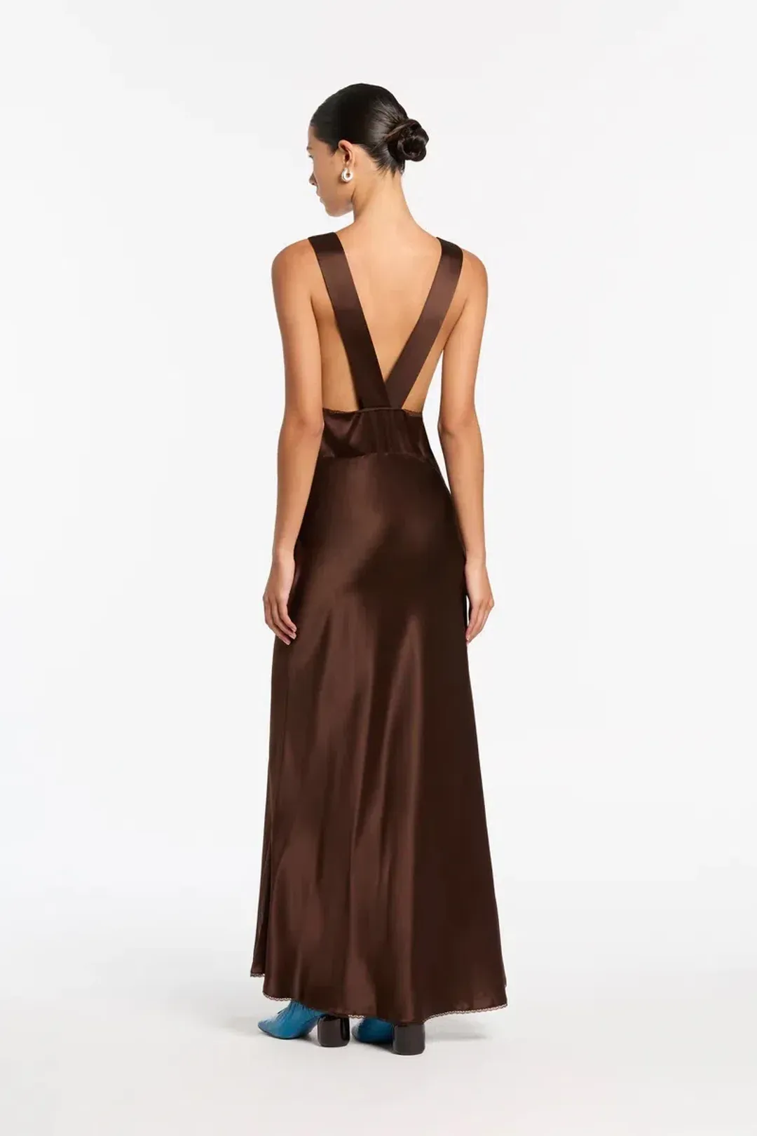 Sir the Label Aries Cut Out Gown Chocolate Size 6 for rent on The Volte - main image