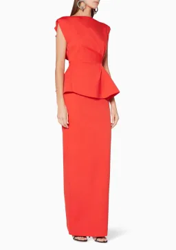 Rachel Gilbert Adelaide Gown Tangerine Size 8 for rent on The Volte - image 1