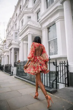 Zimmermann Melody Lace Up Short Dress Print Size 0 / AU 8  for rent on The Volte - image 2