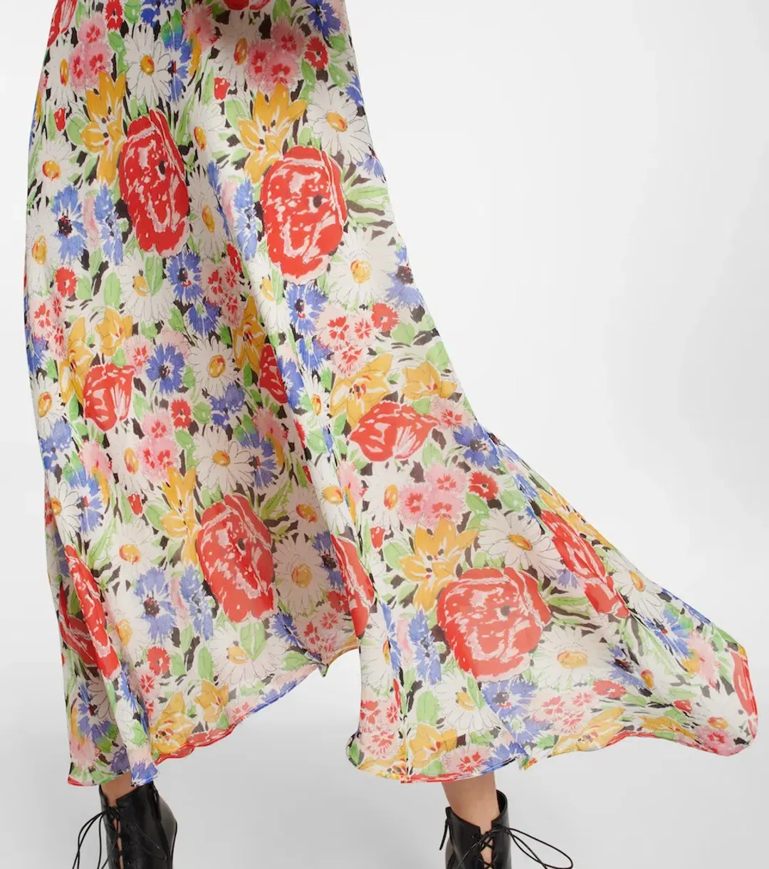 Rixo Corrine Midi Dress Floral Size AU 12  for rent on The Volte - main image