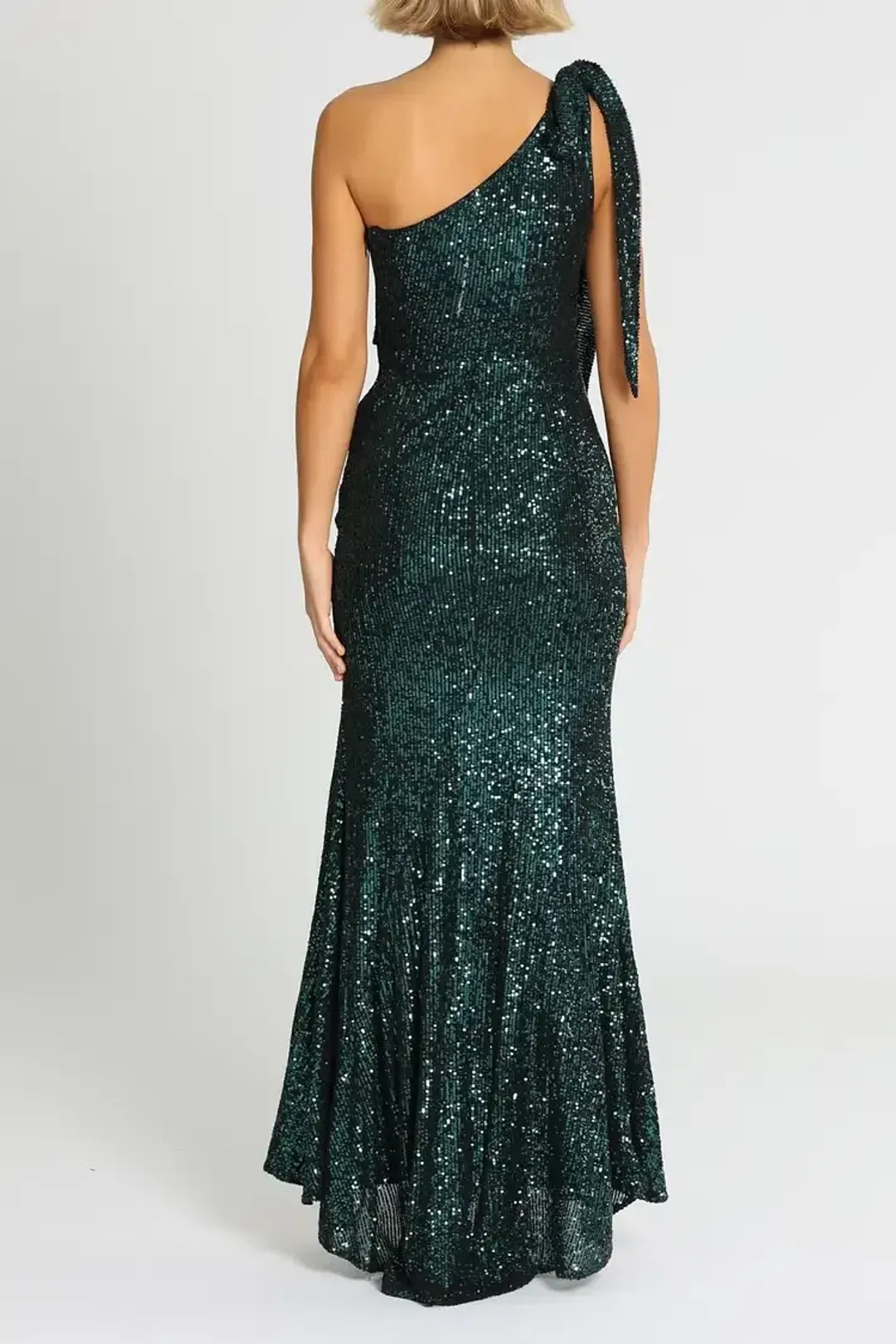 Love Honor Scala Sequin Gown Emerald Green Size AU 10 for rent on The Volte - main image