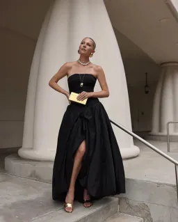 Aje Violette Bubble Hem Maxi Dress Black Size AU 8 for rent on The Volte - image 6