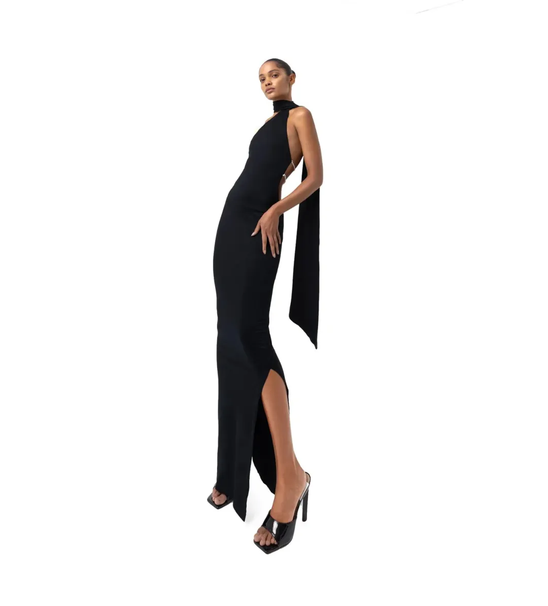 Khanums Kara Maxi Dress Black Size S/AU 8 for rent on The Volte - main image