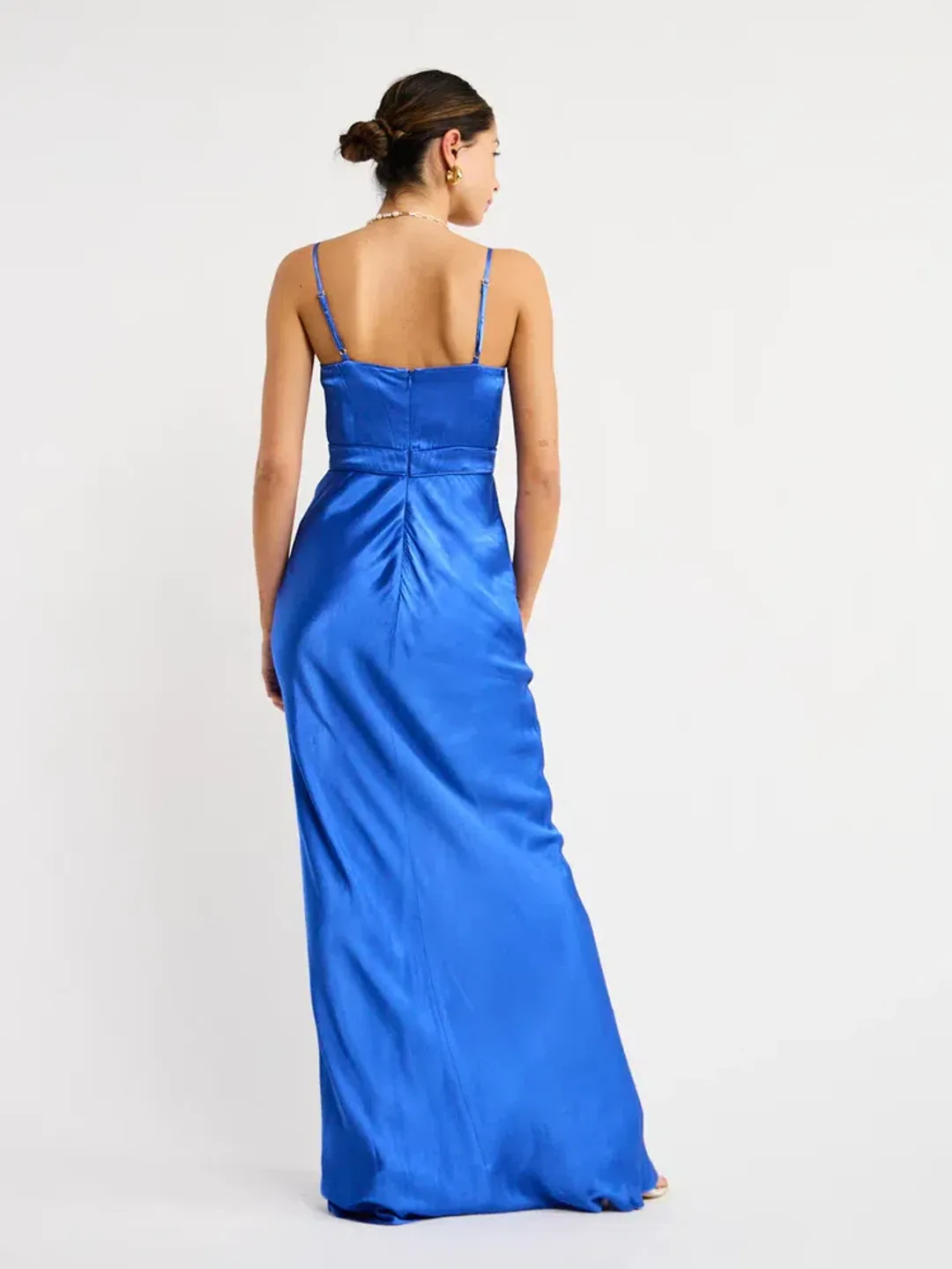 Shona Joy Oliviera Ruched Maxi Dress Blue Size 8 for rent on The Volte - main image