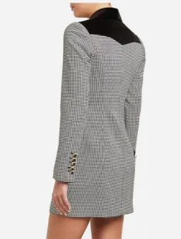 Rebecca Vallance Sebastian Mini Dress Houndstooth Print Size 12 for rent on The Volte - image 3