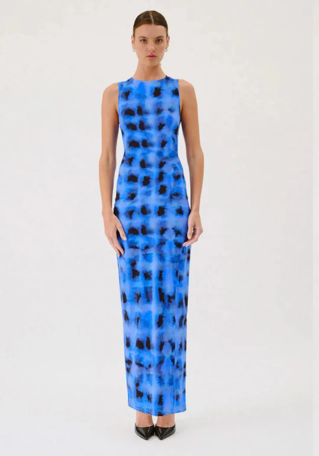 Suboo Sleeveless Reversible Twist Front Maxi Dress Blue Size 8 for rent on The Volte - main image