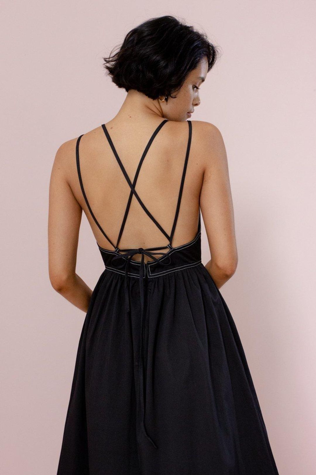 POSSE LOTUS DRESS - BLACK for rent on The Volte - main image