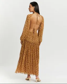 Shona Joy Sunset Cut Out Backless Midi Dress Floral Size 6 for rent on The Volte - image 3