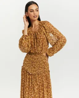 Shona Joy Sunset Cut Out Backless Midi Dress Floral Size 6 for rent on The Volte - image 2