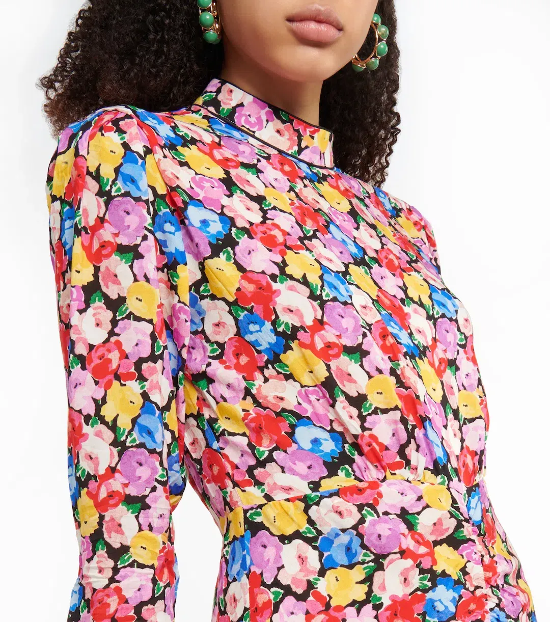 Rixo Cherie Floral Midi Dress Size 12 for rent on The Volte - main image