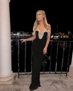 Albina Dyla Classica Gown Black Size 6 for rent on The Volte - image 1