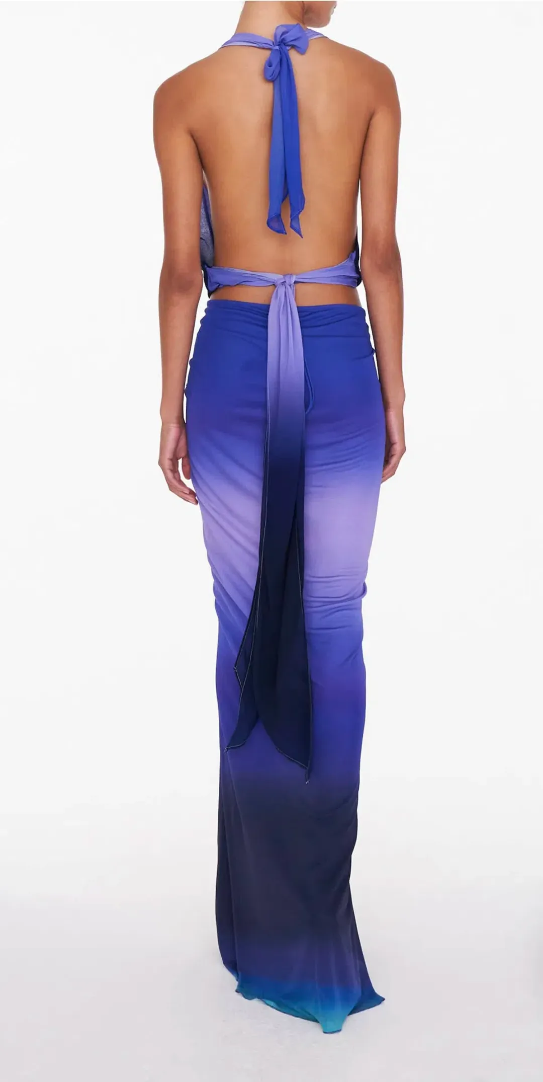 Rat & Boa Nova Top & Atlantis Skirt Set Blue Ombre Size S / AU 8 for rent on The Volte - main image