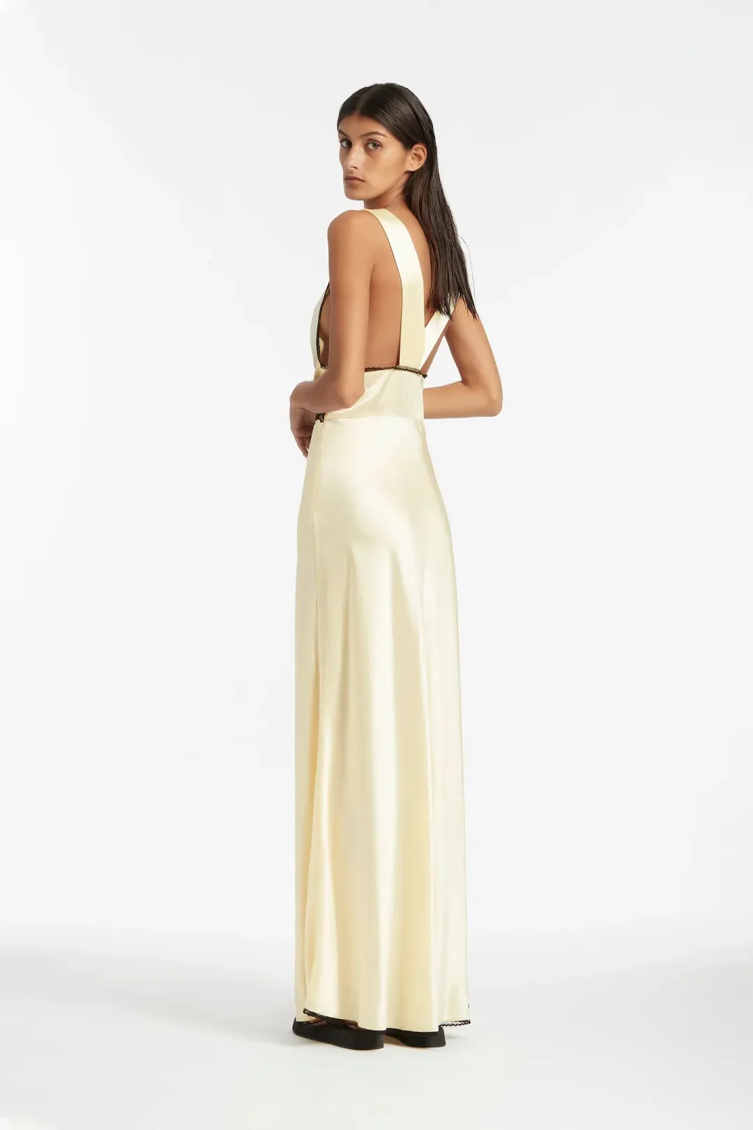 Sir the Label Aries Cut Out Gown Dress Lemon Yellow Gown Size 1 / AU 8 for rent on The Volte - main image