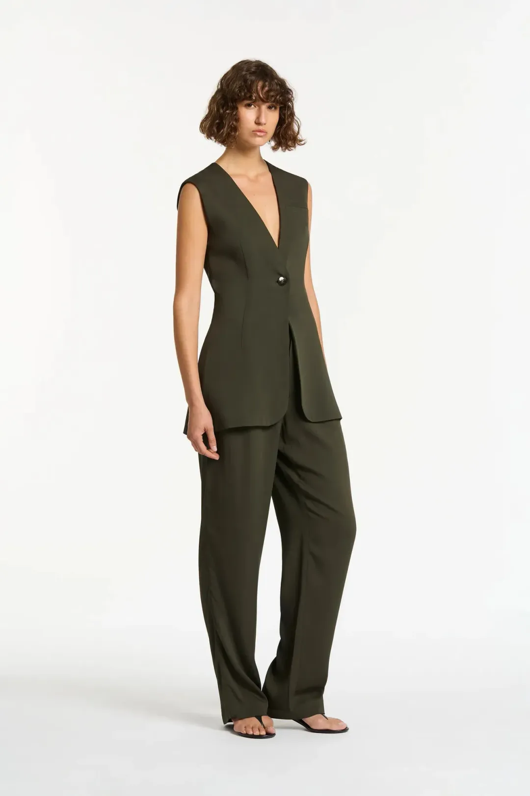 Sir The Label Gilles Vest Green Size AU 6 for rent on The Volte - main image