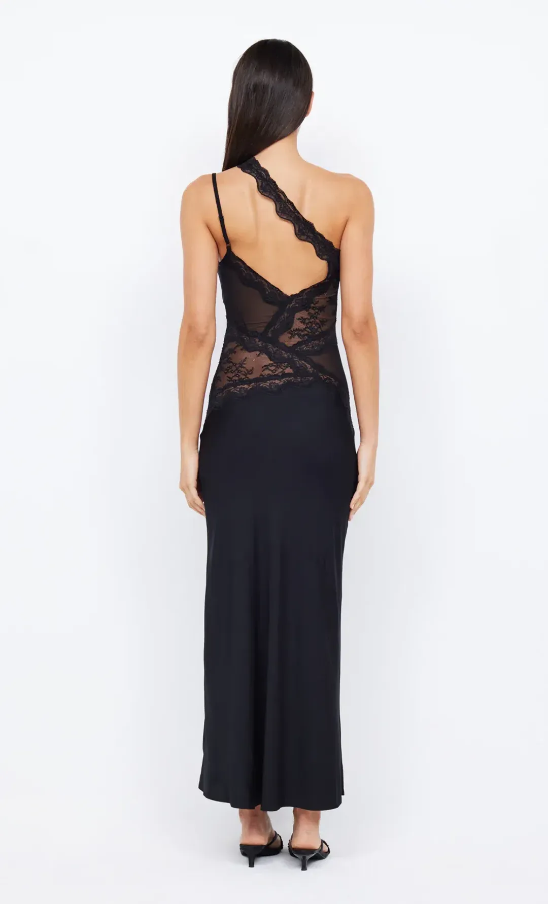 Bec & Bridge Ria Asym Maxi Dress Black Size 6 for rent on The Volte - main image