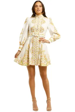 Zimmermann Super Eight Tubular Mini Dress Pink Meadow Size 2/Au 12  for rent on The Volte - image 3