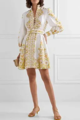 Zimmermann Super Eight Tubular Mini Dress Pink Meadow Size 2/Au 12  for rent on The Volte - image 8