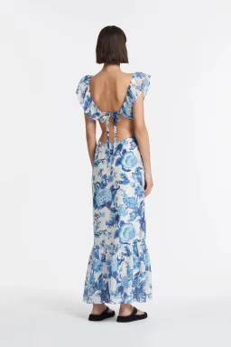 Sir the Label Amaris Frill Midi Dress Print Size 6 for rent on The Volte - image 2