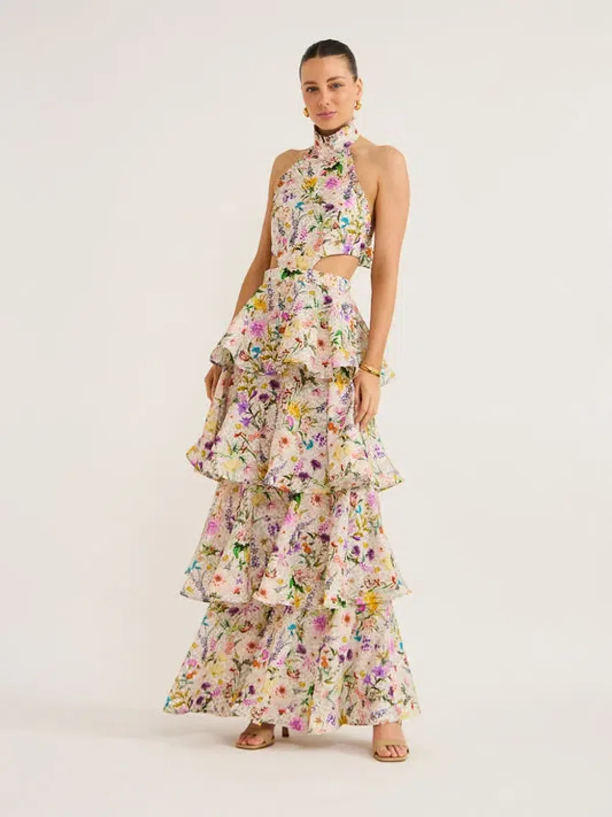 Aqua Blu Heather Dress in Jardine Floral Print Size 10 for rent on The Volte - main image