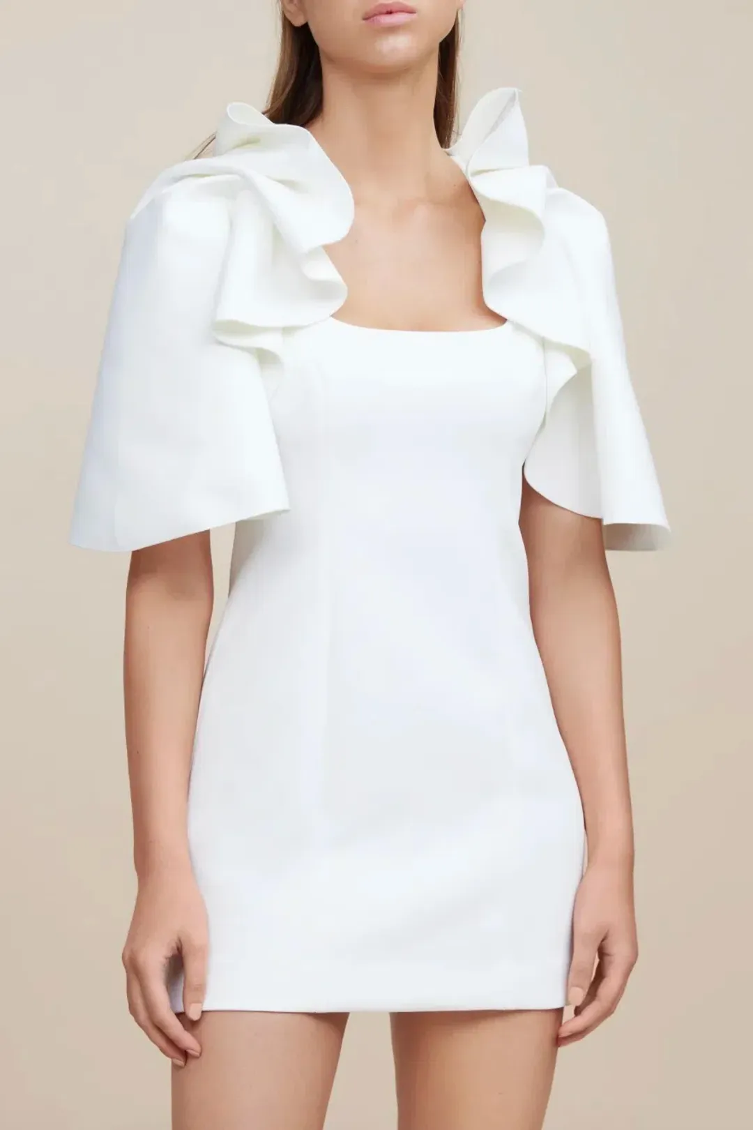 Acler Gwynne Dress in Cream Size AU 8 for rent on The Volte - main image
