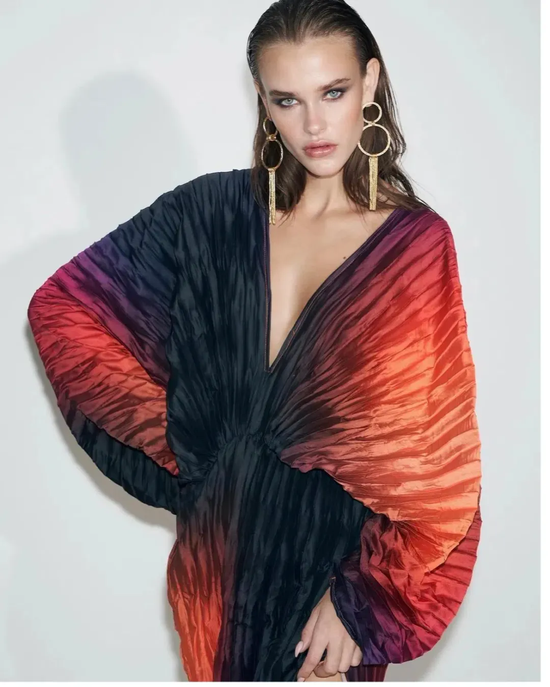 L’idee De Luxe Gown Fire Ombré Size 10  for rent on The Volte - main image