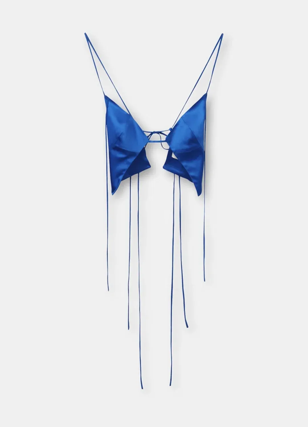 Kourh Otto Top & High Twisted Skirt Set in Cobalt Blue Size 8  for rent on The Volte - main image