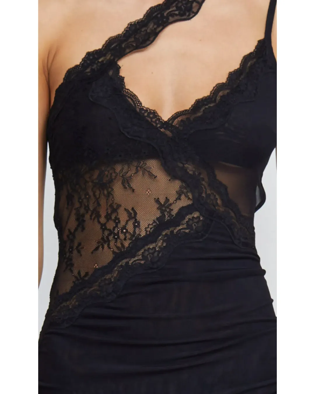 Bec & Bridge Ria Asym Mini Dress Black Size AU 8 for rent on The Volte - main image