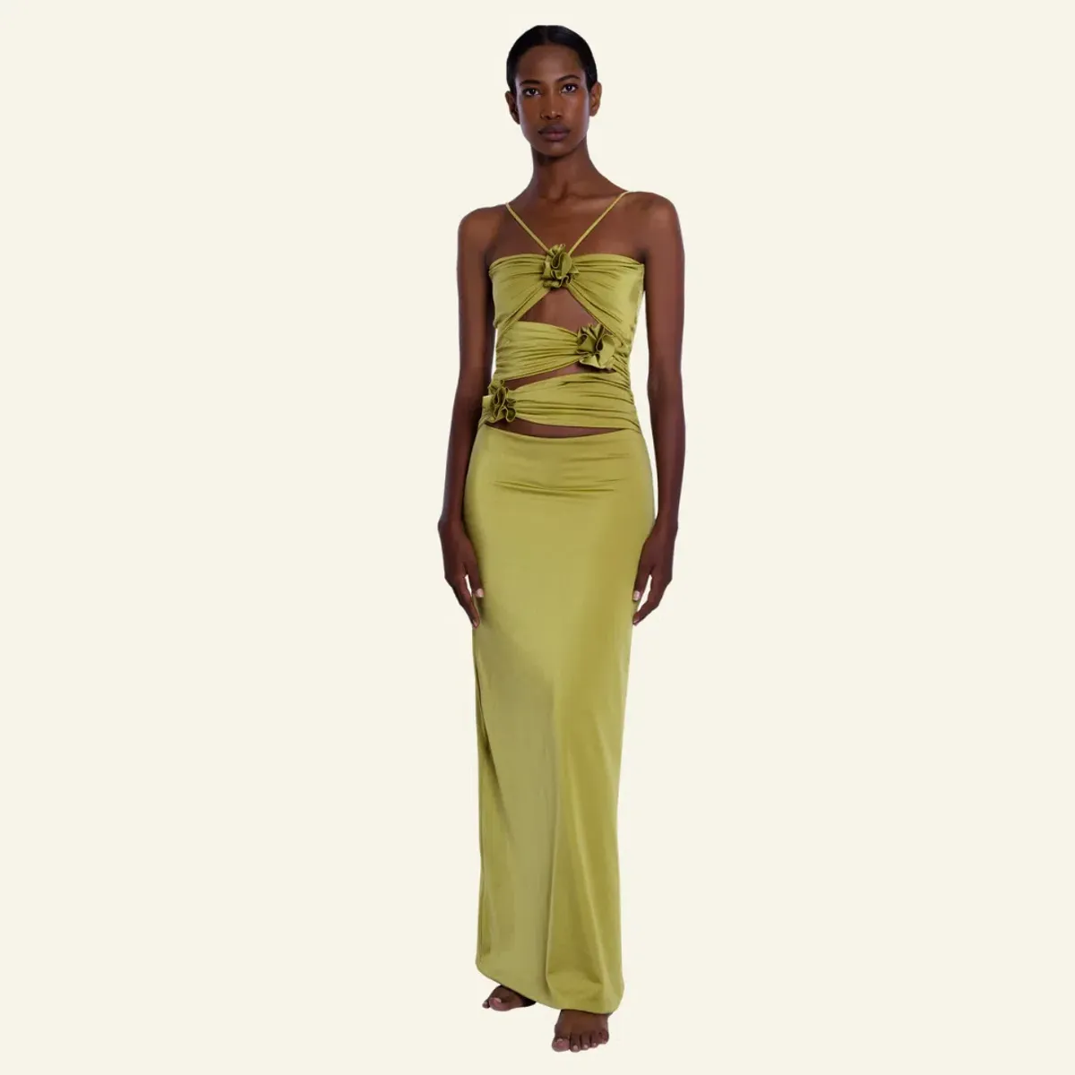Maygel Coronel Veranera Dress Pascolo Green One Size  for rent on The Volte - main image