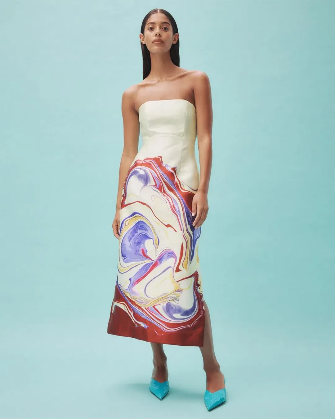Alemais Luca Corset Dress Print Size 12 for rent on The Volte - main image