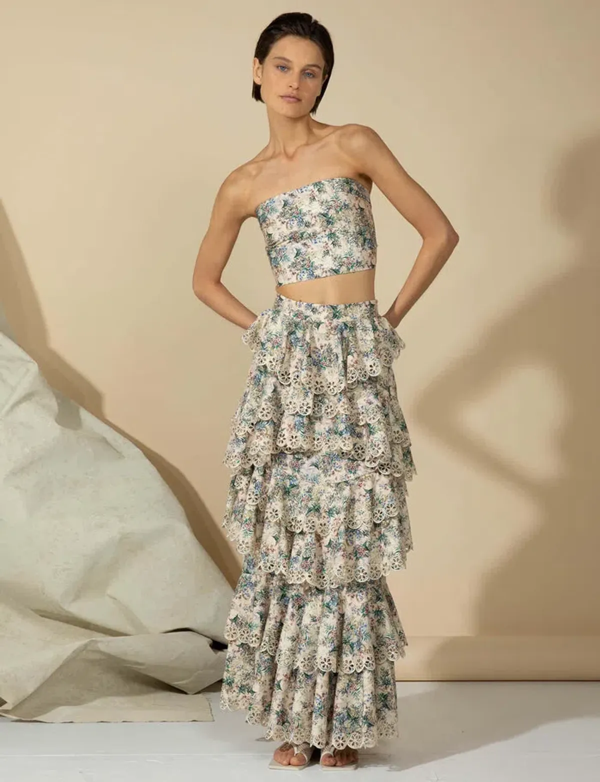 Ixiah Alpine Maxi Set Floral Print Size 10 for rent on The Volte - main image