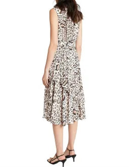Aje Eliza Midi Dress Leopard Print Size 8 for rent on The Volte - image 2
