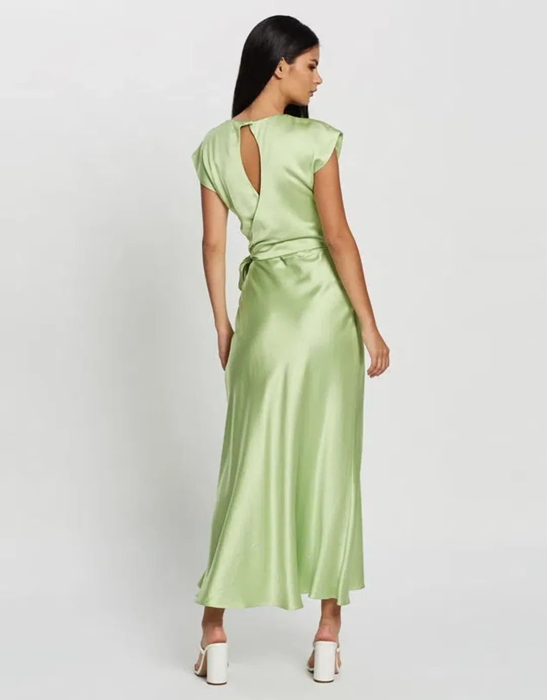 Bec & Bridge Apple Eyes Wrap Midi Dress Green Size 8  for rent on The Volte - main image